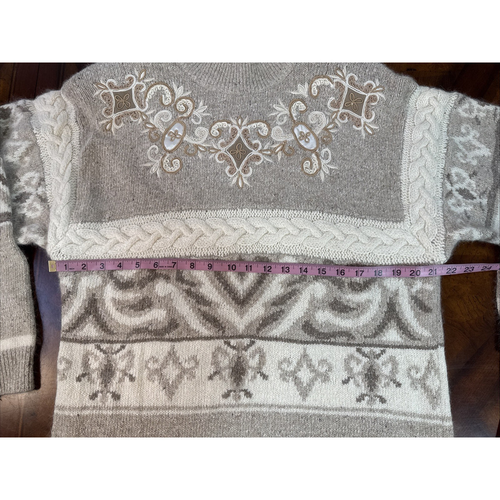 Vintage 1991 Large Silk Angora‎ Blend With Shoulder Pads Rare Art To Wear Boho - Picture 8 of 16